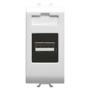 Priză USB - 1 modul - alb lucios - Chorusmart Gewiss GW10459
