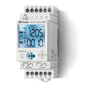 SMARTimer Nr.contacts: 2 Contacts configuration: CO Contact Material: AgNi (A): 16 A Finder 840202300000