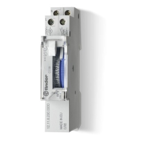 Time switches Nr.contacts: 1 Contacts configuration: NO Contact Material: AgSnO2 Mounting Finder 121182300000