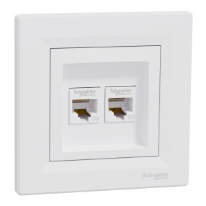 2xPriza date RJ45 cat.5e UTP alb Schneider Asfora EPH4400121