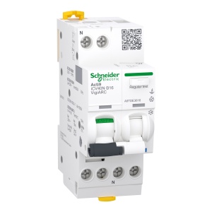 A9 iCV40N ARC RCBO 1PN B 16A 30mA A-SI AFDD Schneider Acti9 iCV40 ARC A9TDE3616