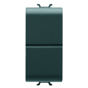 BUTON 1P 250V ac - NO+NO 16A - DUBLU - 1 MODUL - NEGRU SATINAT – Chorusmart Gewiss GW12141