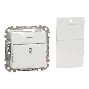 Intrerupator cu cartela, 10A, alb Schneider Sedna Design & Elements SDD111121