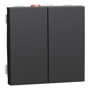 Intrerupator dublu 10A 2m antracit Schneider New Unica NU321154