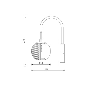 LAMPA DE PERETE S001W-1W-1xG9-AURIU STICLA - Img 4