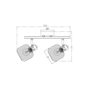 LAMPA DE PERETE W001C-2H-2xE14-WDN - Img 4
