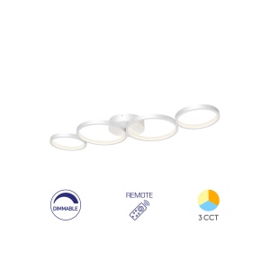 LUSTRA LED 60W NELA-SR1 RND telecomanda IP20 ALB