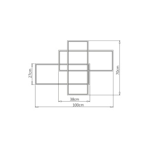 LUSTRA LED 80W NELA-SS3 RND telecomanda IP20 NEGRU - Img 5