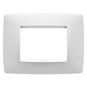 O placă - DIN tehnopolimer vopsit - 3 module - alb satinat - Chorusmart Gewiss GW16103VW