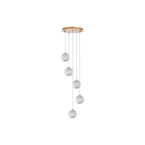 PENDUL S001R-5H-5xG9-AURIU STICLA