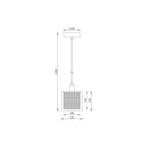 PENDUL S008R-1H-1xE14-SLV STICLA - Img 4