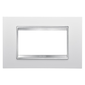 Placă lux - în tehnopolimer - 4 module - alb - Chorusmart Gewiss GW16204TB