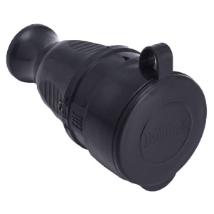 PRIZA PORTABILA SCHUKO CAUCIUC IP44 16A 230V NEGRU
