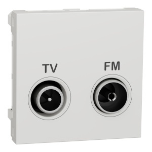 Priza TV/FM individuala 2m alb Schneider New Unica NU345118