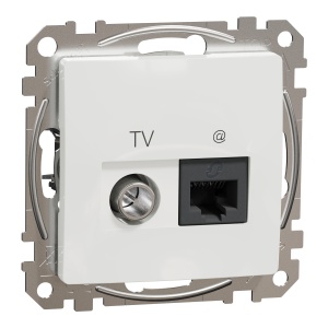 Priza TV+RJ45 Cat6 UTP, alb Schneider Sedna Design & Elements SDD111469T
