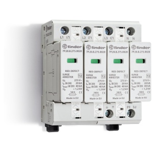 Surge protection device Mounting method: DIN rail (top hat rail) 35 mm With remote Finder 7P2582750020