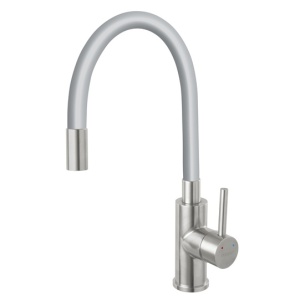 BATERIE BUCATARIE STATIVA CU PIPA FLEXIBILA ZUMBA BZA4SSS INOX GRI ARGINTIU FERRO