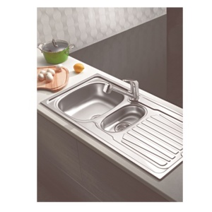 CHIUVETA BUCATARIE INOX SPARTA 100x50 1 1/2C 1P REV LN PYRAMIS