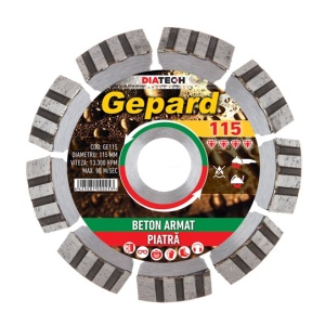 DISC DIAMANTAT BETON ARMAT GEPARD 115 DIATECH