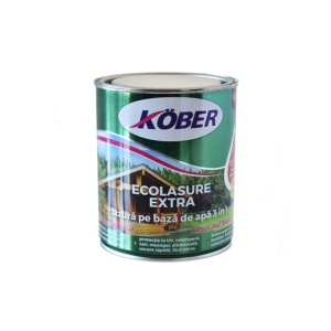 ECOLASURE EXTRA LAZURA PE BAZA DE APA 3 IN 1 STEJAR DESCHIS 0.75 L KOBER