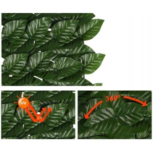 PANOU PARAVAN CU FRUNZE ARTIFICIALE PENTRU GARD SAU BALCON 100x300CM VERDE GO-L52F - Img 10