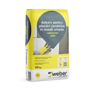 ADEZIV PLACI CERAMICE MEDII UMEDE H20 25kg WEBER