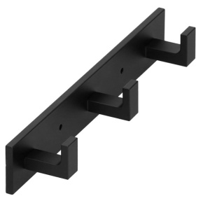 CUIER DE BAIE PENTRU PROSOAPE CU 3 AGATATORI 25X4CM NEGRU SERSIMO