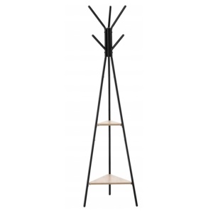 CUIER HOL METALIC 2 RAFTURI MDF DESIGN MINIMALIST 180CM NEGRU LOF-5400