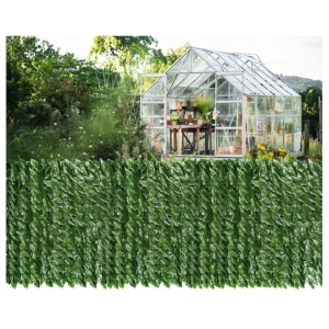 PANOU PARAVAN CU FRUNZE ARTIFICIALE PENTRU GARD SAU BALCON 100x300CM VERDE GO-L52F - Img 7