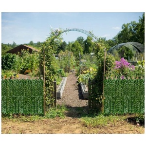 PANOU PARAVAN CU FRUNZE ARTIFICIALE PENTRU GARD SAU BALCON 100x300CM VERDE GO-L52F - Img 4