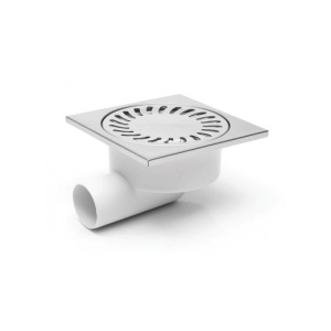 SIFON PARDOSEALA CU IESIRE LATERALA GRATAR INOX DN50