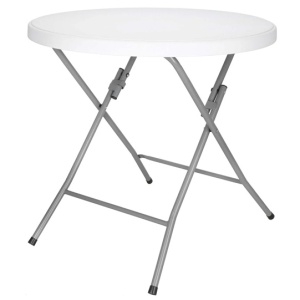 MASA PLIABILA ROTUNDA PENTRU GRADINA SAU CATERING 75x80CM ALB GF-0111