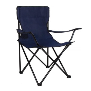 SCAUN PLIABIL CAMPING SAU PESCUIT SERSIMO CU SUPORT PAHAR ALBASTRU INCHIS CS-0003
