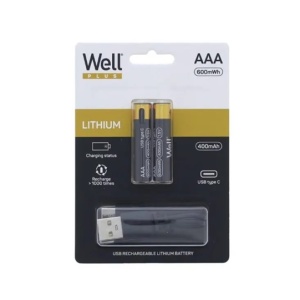 ACUMULATOR AAA LI-ION 10440 1.5V 400MAH 600MWH INCARCARE USB-C WELL
