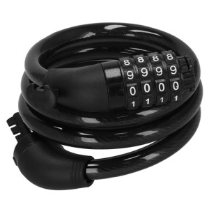 LANT ANTIFURT BICICLETA SI TROTINETA INCHIDERE CU CIFRU 95CM OTEL NEGRU SERSIMO