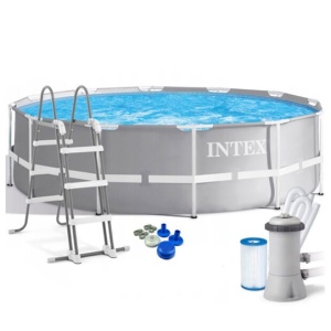 PISCINA CADRU METALIC INTEX PRISMA FRAME 366X99CM 9000L CU POMPA FILTARE/SCARA SI ACC
