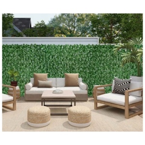 PANOU PARAVAN CU FRUNZE ARTIFICIALE PENTRU GARD SAU BALCON 100x300CM VERDE GO-L52F - Img 5