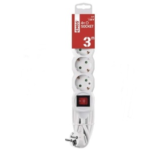 PRELUNGITOR EMOS 4 PRIZE 3M CU INTRERUPATOR 3X1.5MM