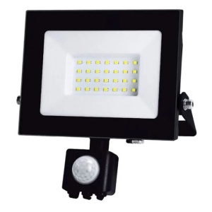 PROIECTOR LED CU SENZOR 30W 2510 LM IP65 4000K NEGRU WELL