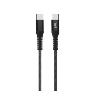 CABLU USB-C USB-C 1M 20V 3A 60W NEGRU WELL