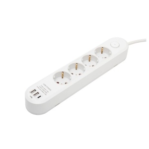 DISTRIBUITOR USB C CU 4 PORTURI SI COMUTATOR 1.5M PD 65W SOMOGYI