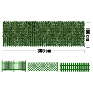 PANOU PARAVAN CU FRUNZE ARTIFICIALE PENTRU GARD SAU BALCON 100x300CM VERDE GO-L52F - Img 12