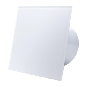VENTILATOR DE BAIE ECOVENT DECORA 100 SUPER SILENT PANOU PLEXIGLAS ALB MAT