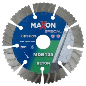 DISC DIAMANTAT MAXON SPECIAL PENTRU BETON MDB125