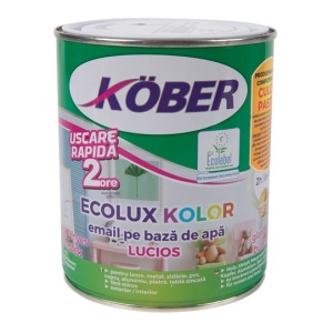 EMAIL PE BAZA DE APA ECOLUX KOLOR ALB LUCIOS 0.6 L KOBER