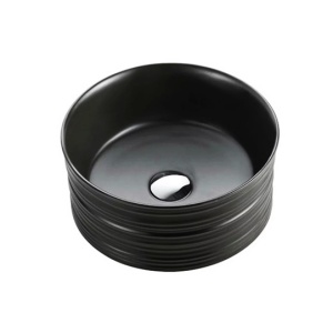LAVOAR PE BLAT ROTUND NEGRU MAT 41CM FLUMINIA