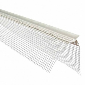 PROFIL COLTAR PVC CU PICURATOR CU PLASA FIBRA DE STICLA 2,5 M