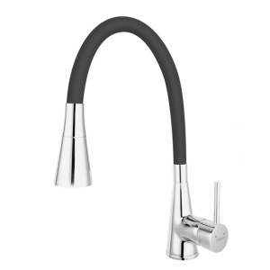 BATERIE BUCATARIE STATIVA CU PIPA FLEXIBILA ZUMBA2 BZA42B NEGRU FERRO