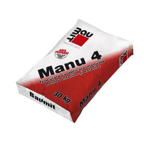 MORTAR DE TENCUIALA PENTRU APLICARE MANUALA MANU 4 30 KG BAUMIT