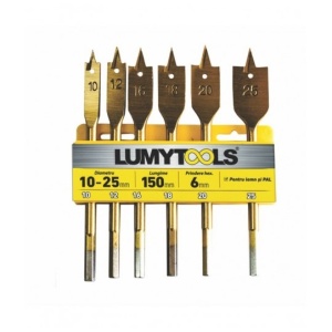 SET 6 BURGHIE PLATE PENTRU LEMN LUMYTOOLS
